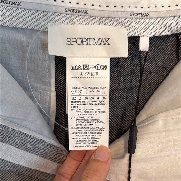 Sportmax Gray Bermuda Shorts High-Waisted Tailored - Picture 4 of 7